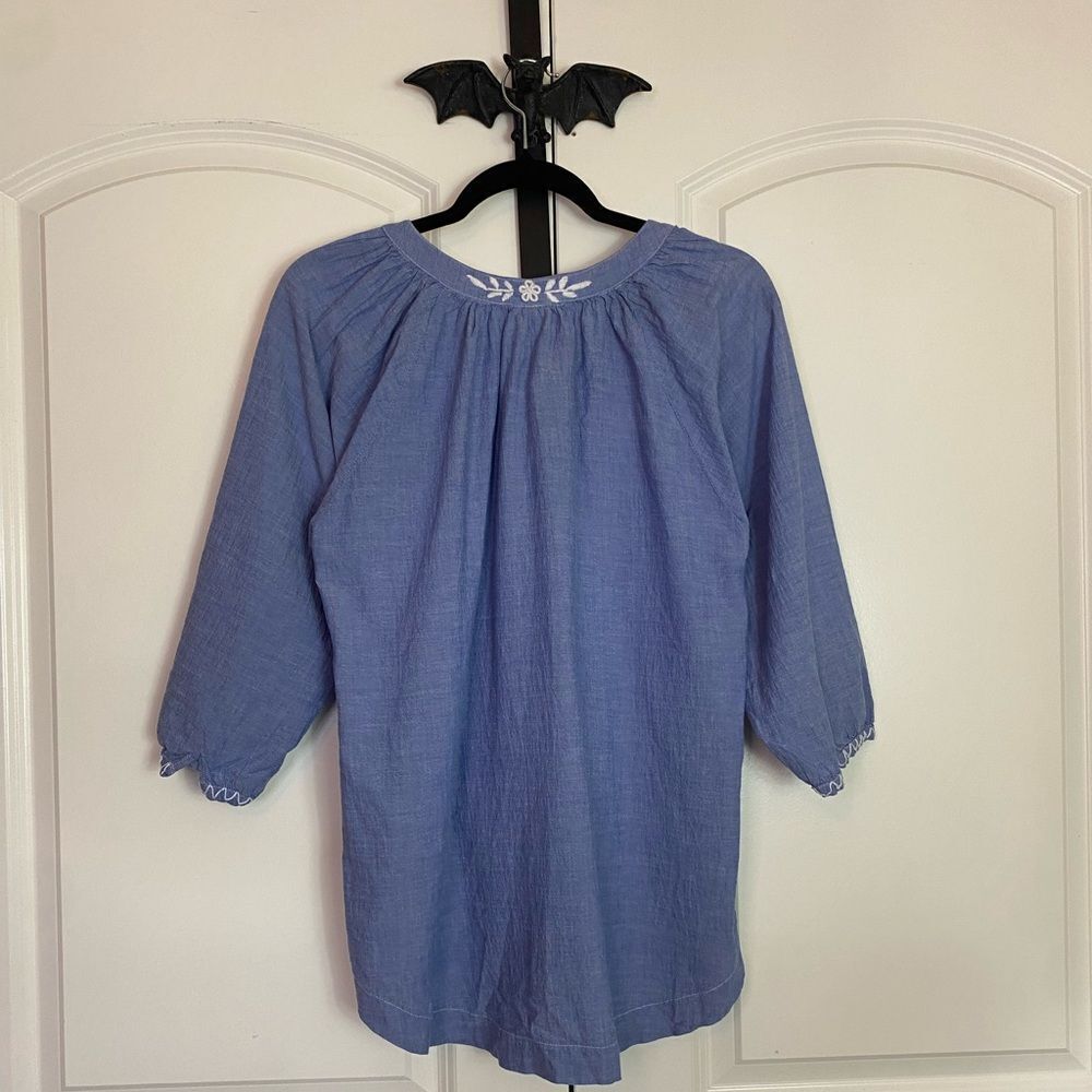 Last price Drop ❤️ Abrazo Embroidered Boho Blouse  Elegant Accents size L - Picture 2 of 14